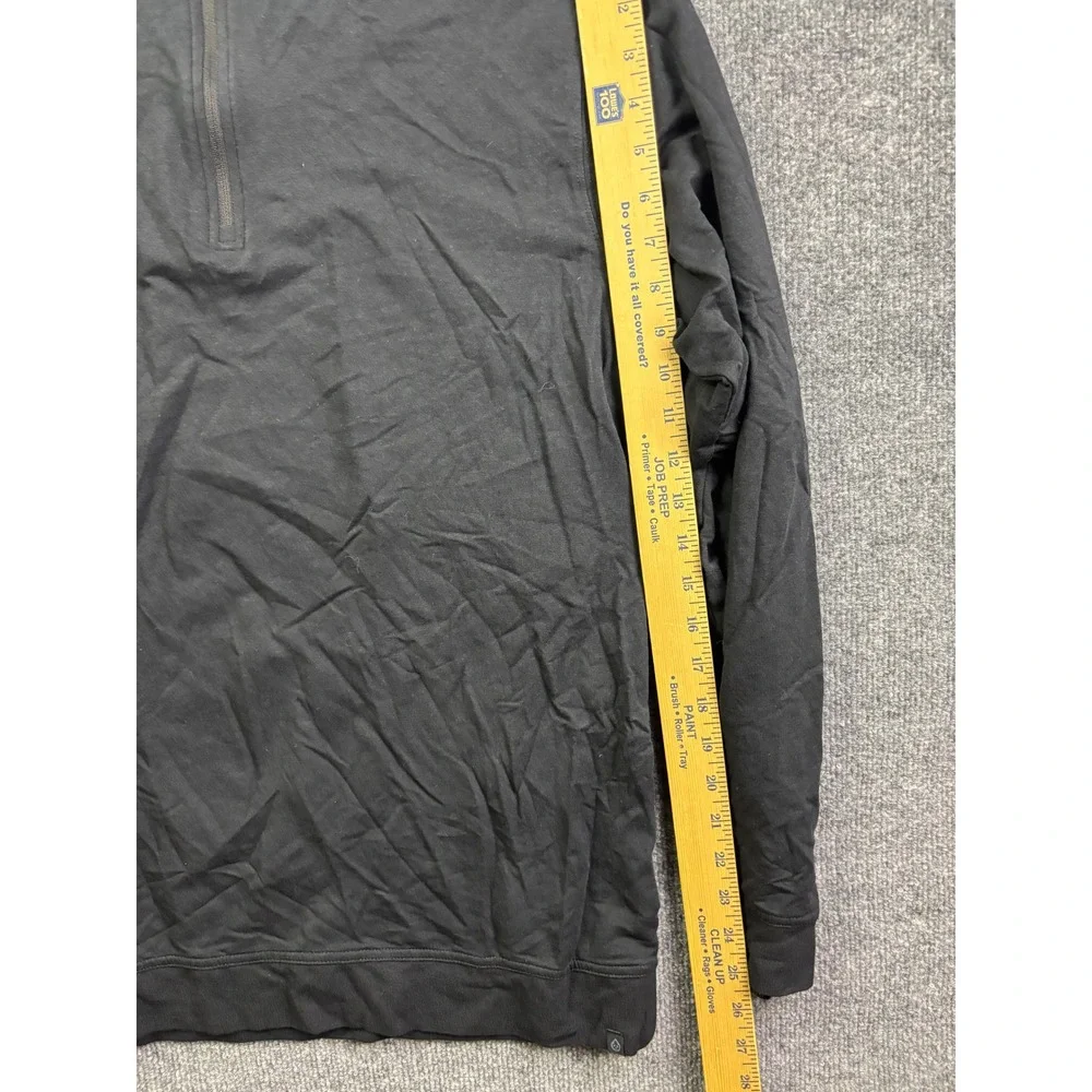 Tasc‎ Performance Quarter Zip Pullover Mens L Black Bamboo Organic Cotton 62992